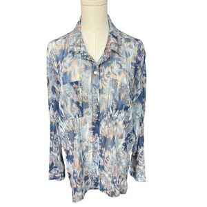 DEAR JOHN BLUE FLORAL TOP Size S